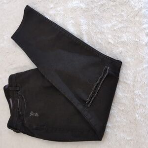 NYDJ| Black Denim Distressed Jeans With Side and Back Pockets